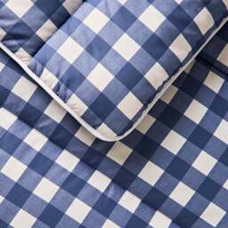 Night Lark® Gingham Indigo Coverless Duvet Set - thumbnail 2