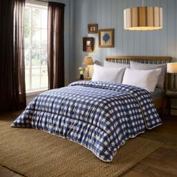 Night Lark® Gingham Indigo Coverless Duvet Set - thumbnail 8