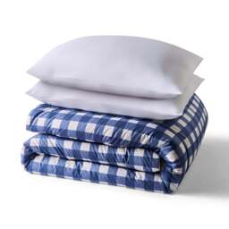 Night Lark® Gingham Indigo Coverless Duvet Set - thumbnail 6