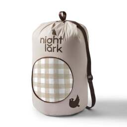 Night Lark® Gingham Print Coverless Duvet - Taupe - thumbnail 5