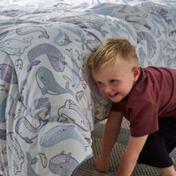 Night Lark® Junior - Blue Whale - Washable Coverless Duvet Set - thumbnail 5