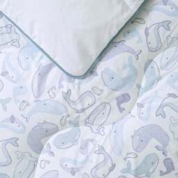 Night Lark® Junior - Blue Whale - Washable Coverless Duvet Set - thumbnail 2