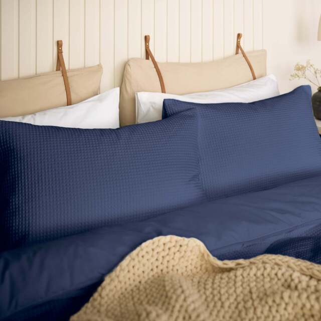 Night Lark®  Natural 100% Cotton Waffle Pair of Pillowcases - image 1