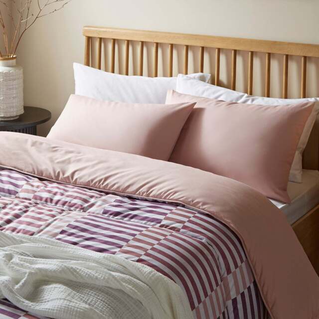 Night Lark® Rosy Stripes Coverless Duvet Set - image 1