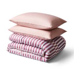 Night Lark® Rosy Stripes Coverless Duvet Set - thumbnail 4