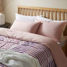 Night Lark® Rosy Stripes Coverless Duvet Set - thumbnail 1