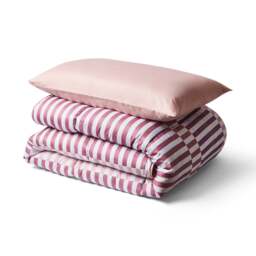 Night Lark® Rosy Stripes Coverless Duvet Set - thumbnail 3