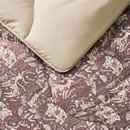 Night Lark® Woodland Creatures Coverless Duvet Set - Mocha - thumbnail 2
