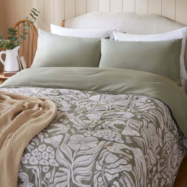 Night Lark® Olive Meadow Coverless Duvet Set - image 1