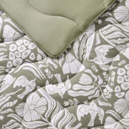 Night Lark® Olive Meadow Coverless Duvet Set - thumbnail 2