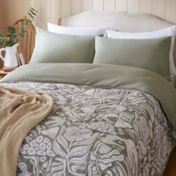 Night Lark® Olive Meadow Coverless Duvet Set