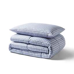 Night Lark® Gingham Print Coverless Duvet Set - thumbnail 7
