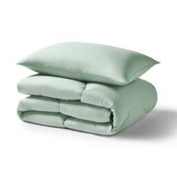 Night Lark® Seersucker Coverless Duvet Set - Meadow Green - thumbnail 4