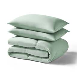 Night Lark® Seersucker Coverless Duvet Set - Meadow Green - thumbnail 5