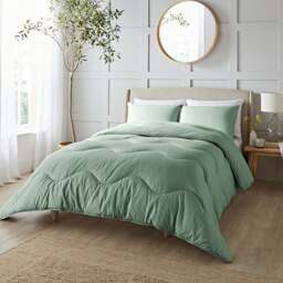 Night Lark® Seersucker Coverless Duvet Set - Meadow Green - thumbnail 3