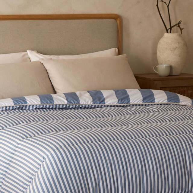 Night Lark® Reversible Herringbone Stripes Coverless Duvet Set - image 1