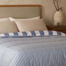 Night Lark® Reversible Herringbone Stripes Coverless Duvet Set