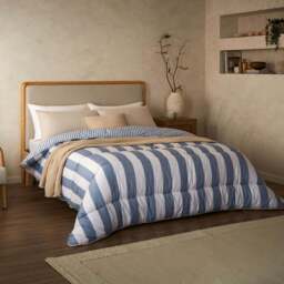 Night Lark® Reversible Herringbone Stripes Coverless Duvet Set - thumbnail 2