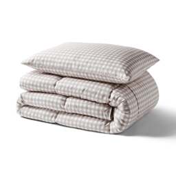 Night Lark® Gingham Print Coverless Duvet Set - thumbnail 8