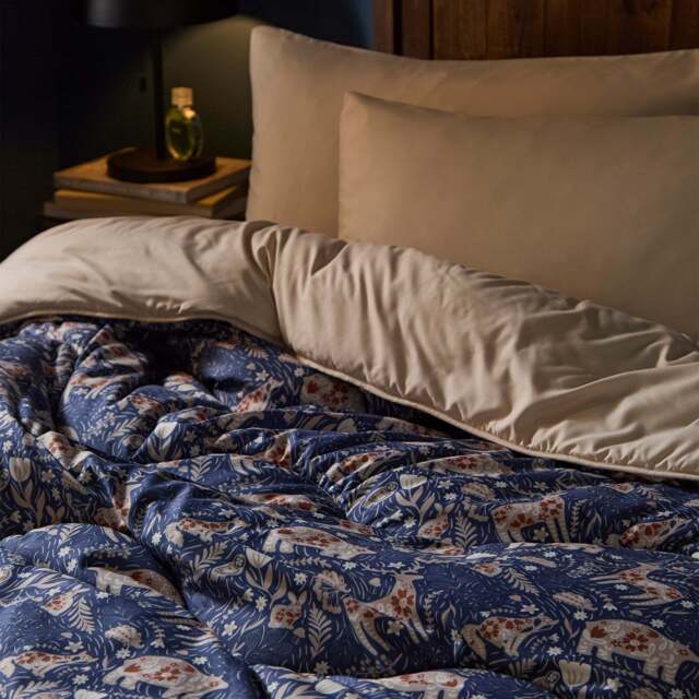 Night Lark® Woodland Creatures Coverless Duvet Set - Indigo - image 1