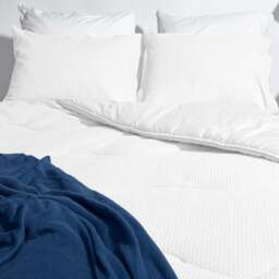 Night Lark®  Natural 100% Cotton Waffle Pair of Pillowcases - White - thumbnail 2