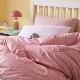 Night Lark® Junior - Pink Starry Nights - Washable Coverless Duvet Set - thumbnail 3
