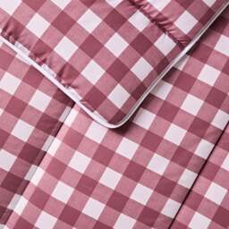 Night Lark® Gingham Burgundy Coverless Duvet Set - thumbnail 2