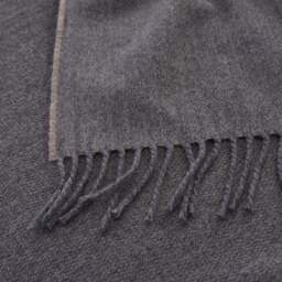 Manhattan Supersoft Merino Lambswool Throw Mushroom with Grey - thumbnail 2