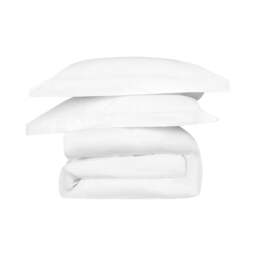 Lexington 300TC Sateen White Two Line Duvet Cover - thumbnail 4