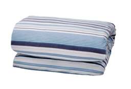 Hudson Blue Grey Stripe Cotton Duvet Cover - thumbnail 5