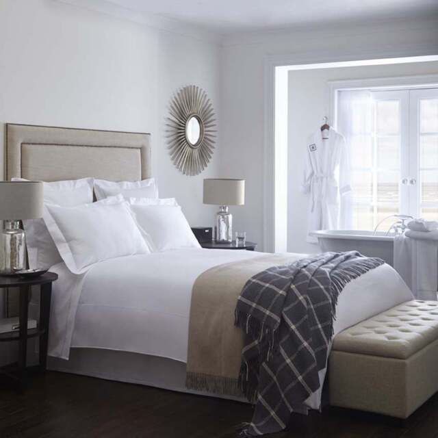 Roma 300TC Sateen Button Hem Duvet Cover Collection - image 1