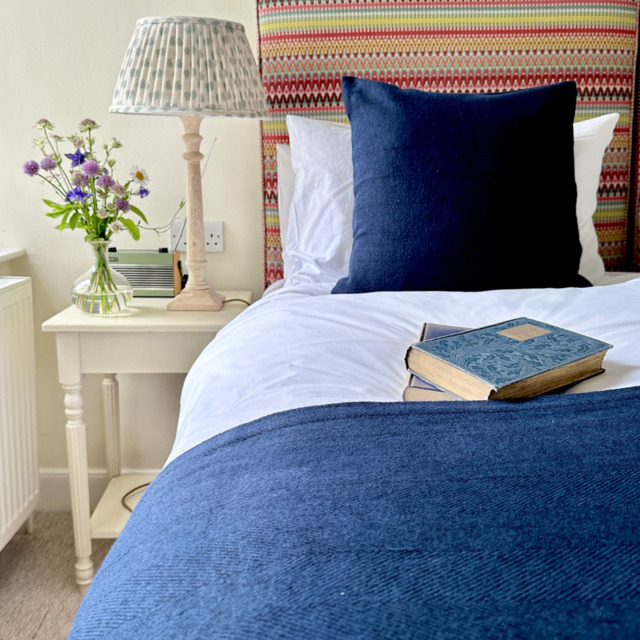 Lisbon Cotton Herringbone Blanket and Throw - Hem Stitch Finish - image 1
