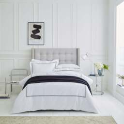 Lexington 300TC Sateen Navy & White Two Line Duvet Cover - thumbnail 1