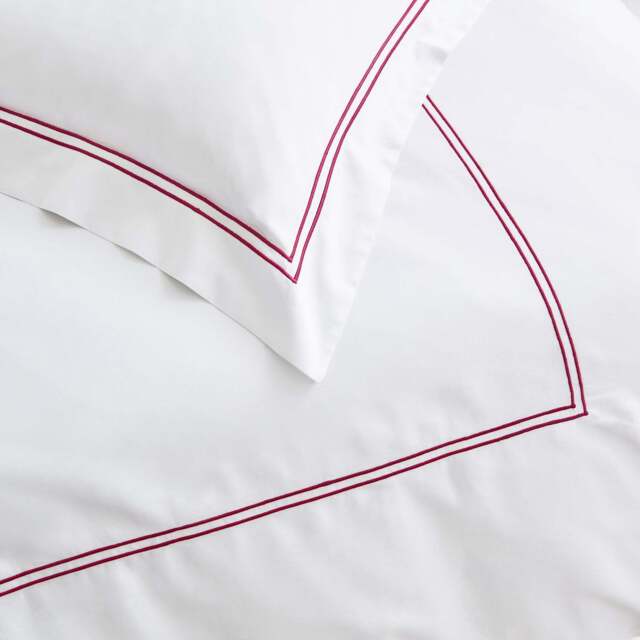 Lexington 300TC Sateen Fuchsia Pink Two Line Pillowcase - image 1