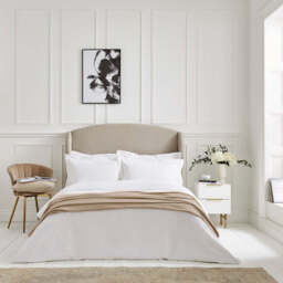 Porto Brushed Cotton Blanket and Throw Coffee - thumbnail 1