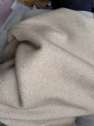 Porto Brushed Cotton Blanket and Throw Coffee - thumbnail 2