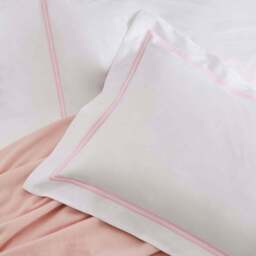 Lexington 300TC Organic Cotton Sateen Pink Two Line Duvet Cover - thumbnail 6