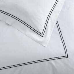 Lexington 300TC Sateen Black Two Line Duvet Cover - thumbnail 6