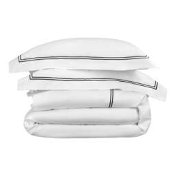 Lexington 300TC Sateen Black Two Line Duvet Cover - thumbnail 5