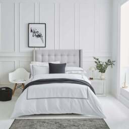 Lexington 300TC Sateen Black Two Line Duvet Cover - thumbnail 1