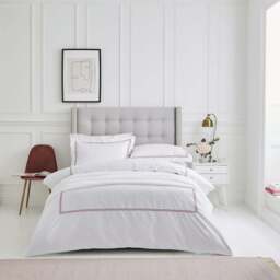 Lexington 300TC Sateen Fuchsia Pink Two Line Duvet Cover - thumbnail 2