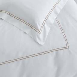 Lexington 300TC Sateen Latte Two Line Duvet Cover - thumbnail 5