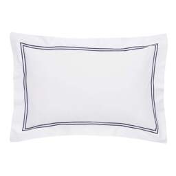 Lexington 300TC Sateen Navy & White Pillowcase - thumbnail 1