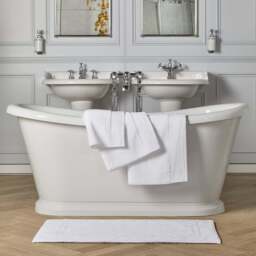 Mystic Fluffy Bath Mat Collection White