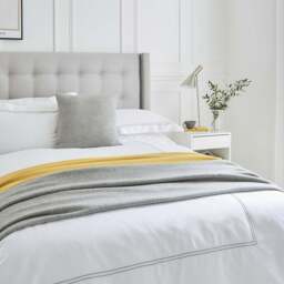 Lexington 300TC Sateen Silver Grey Two Line Duvet Cover - thumbnail 4