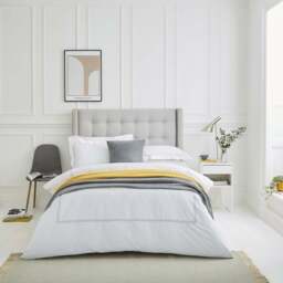 Lexington 300TC Sateen Silver Grey Two Line Duvet Cover - thumbnail 2
