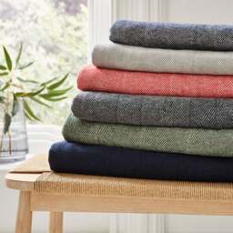 Lisbon Throw with Blanket Stitch Hem