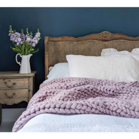 Wide Knit Lilac Blush Blanket - thumbnail 1