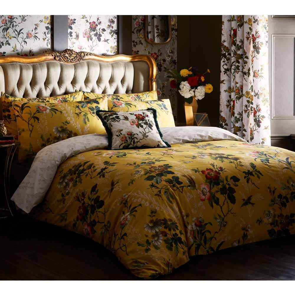 Leighton Ochre Bed Linen Set by Oasis Home (Extra Pair of Pillowcases)