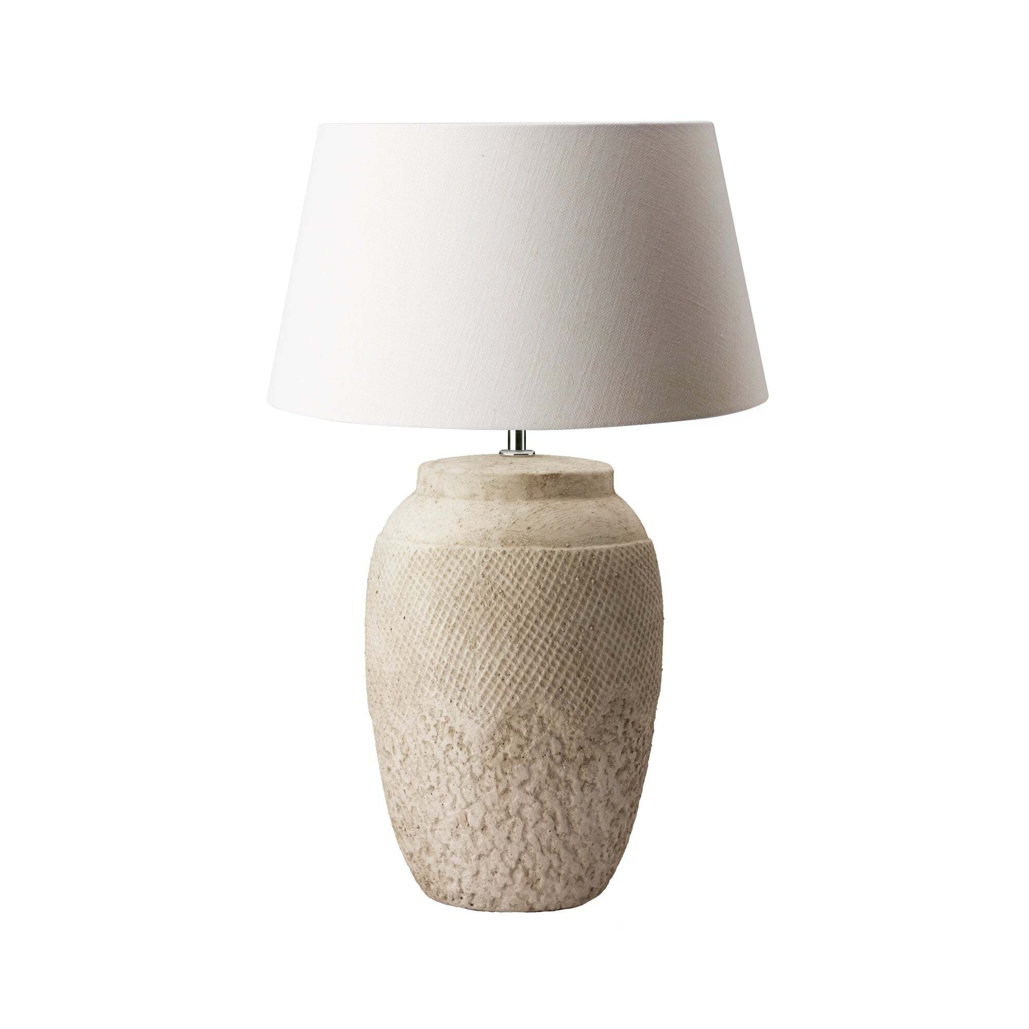 Large Neutral Textured Lamp